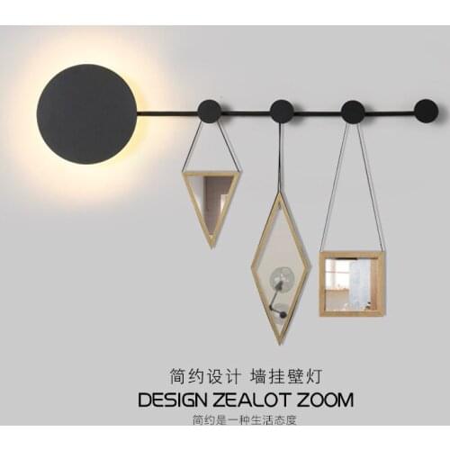 Modern Concise Cloakroom Wall Lamp Originality Concise Hallway Bedroom Office Fitting Between Northern Europe Hanging Lamp