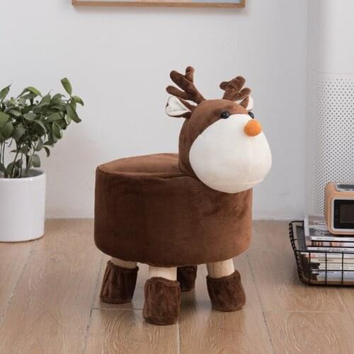Cartoon Cloth Shoe Changing Stool Childrens Stool Creative Sofa Home Lazy Cute Animal Baby Small Bench