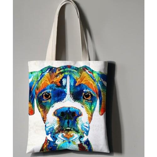 Animal Dog Printed Tote Bag