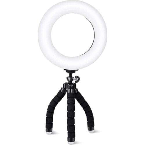 Video Conference Lighting with Tripod, Ring Light Clip on Laptop for Zoom/Remote Working/Broadcasting and Live Streaming