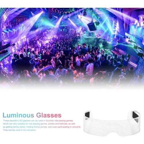 LED Luminous Glasses Light Up EL Glasses For Halloween Christmas EyeWare Bars Clubs Cosplay Parties Colorful Eyeglasses Decors