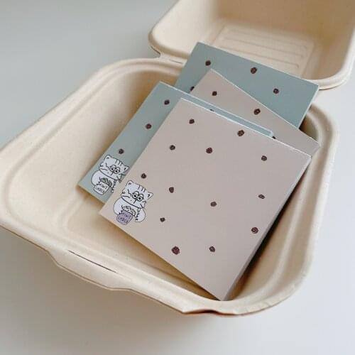 Cookie Cat Tearable Memo Pad Memo Pad Message Note Pad 50 Sheets Cat Face Emoticon