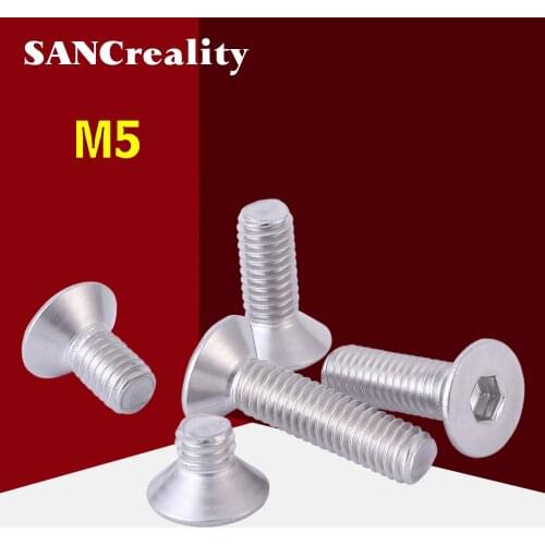 Hexagon Socket Countersunk Head Screw M2 M3 Stainless Steel 304 Hex Socket Flat Countersunk Head Screws
