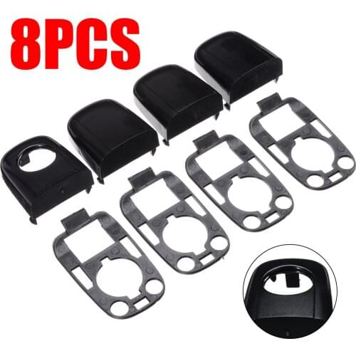 8pcs/set High Quality Car Door Handle Cap Left Right Door Handle End Cap With Seal Kit For Peugeot 307 For Citroen C2 C3