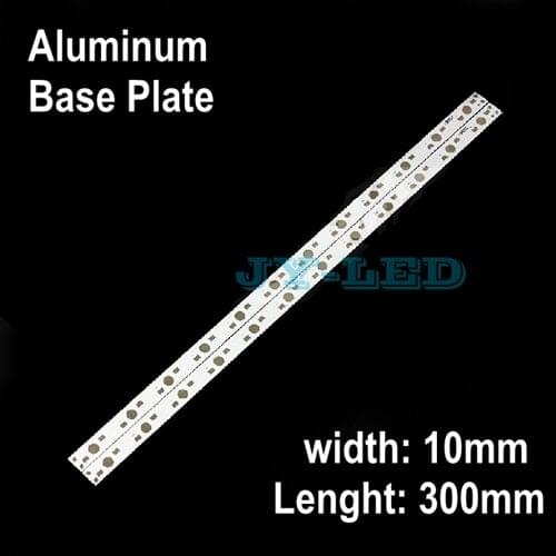 10pcs/lot 300mm*10mm 12w 36w Rectangle Aluminum Base Plate for LED lamp Support 12 Pieces Diodes to Soldering In The PCB Board