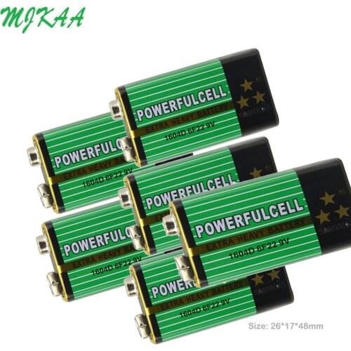 10PCS MJKAA 9V 6F22 Alkaline Battery Laminated Carbon Batteries for Alarm Wireless Microphone Mercury Free Long Working Life