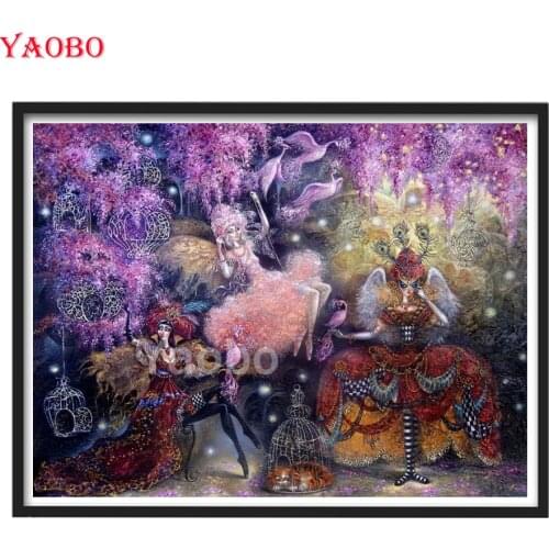 Full Square Round Drill 5d Diy Diamond Painting Cartoon Angel Girl Diamond Mosaic Embroidery Fantasy princess New Top Gift Decor
