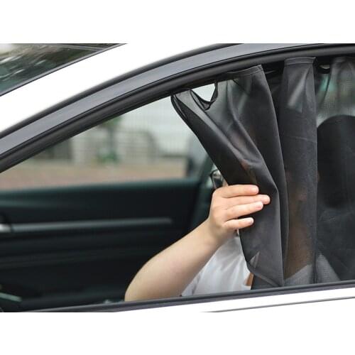 1/2/4pcs Car Sun Shade Side Window Sunshade Cover UV Protect perspective mesh Velcro Universal car accessories Windows can open