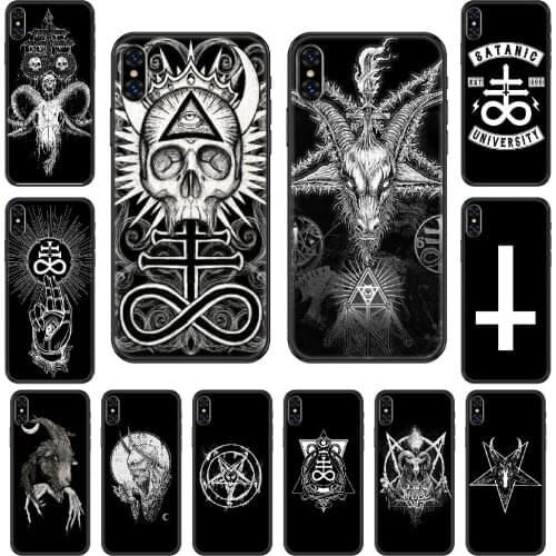 Devil Satan Phone case For iphone 4 4s 5 5S SE 5C 6 6S 7 8 plus X XS XR 11 PRO MAX 2020 black soft waterproof 3D funda pretty