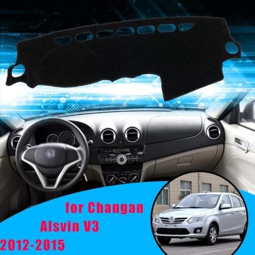 Car Dashboard Cover Mat Sun Shade Pad Instrument Panel Carpets Anti-UV for Changan Alsvin V3 2012-2015 Accessories