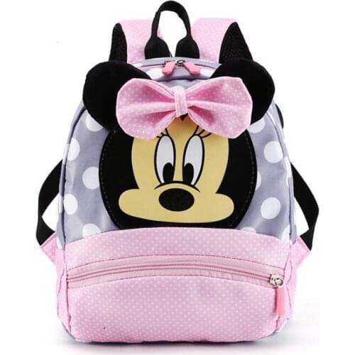 Disney Cartoon Backpack For Baby Boys Girls Minnie Mickey Mouse Children Lovely Schoolbag Kindergarten Schoolbag Kids Gift