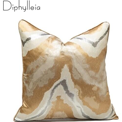 Diphylleia Living Room Sofa Cushion Cover Modern Minimalist Champagne Gold Light Luxury Bedroom Pillowcase 50x50cm Drop Shipping