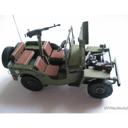 DIYMyModeI US military Willis jeep DIY Handcraft Paper Model KIT Handmade Toy Puzzles Gift Movie prop