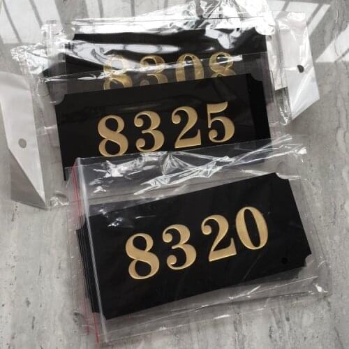 Luxury design numbers retro and personalized letter home Hotel door dishes, numbers, letters, symbols