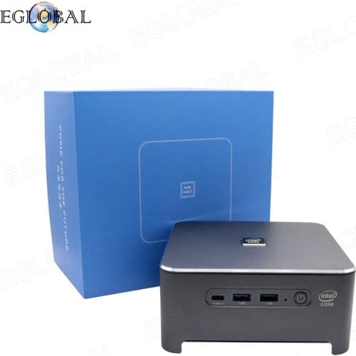 Eglobal Desktop Computer NUC Intel i9 10880H i9 10885H 8Core Mini PC Windows 10 Pro 2*Lan 2*DDR4 2*M.2 NVME DP HDMI Type-C 3x4K