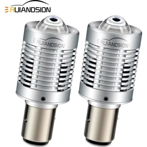 RUIANDSION 2Pcs BA20d H6 4800Lm Motorcycle Headlamps LED Moped Headlight Forklift Fog Light P36D 21W 12V-80V 24V 48V 50V 6000K