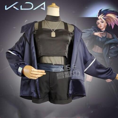 Game LOL KDA Akali Cosplay Costume KDA Baddest Akali The Rogue Assassin Cosplay Costume Outfits Uniform Halloween Party Suit
