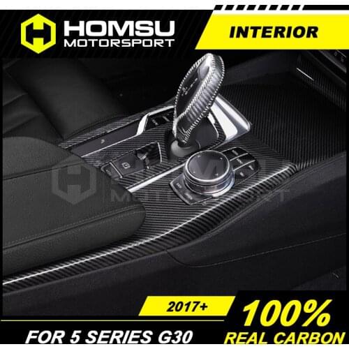 Real Carbon Fiber Interior Trim Dashboard Kit For BM-W 5 Seriers G30 G38 2017+ repalcement center console cover fit for LHD