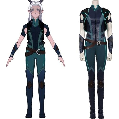 The Dragon Prince-Rayla Cosplay Costume Vest Pants Outfits Halloween Carnival Suit