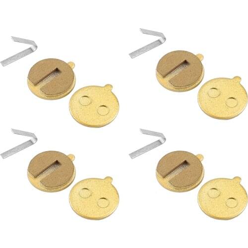 4 Pair 1 Round Short-handled Full-metallic Copper Base Brake Pads Lining Shoe Disc Brake Pads Mountain Bicycle Riding Accessory