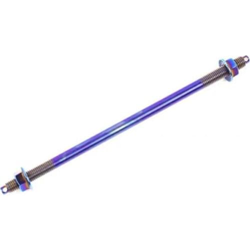 M10/12mm Medium Axle Lengthened Stainless Steel Titanium-fired Front Wheel Axle Core Motorcycle Electric Vehicle Modified parts