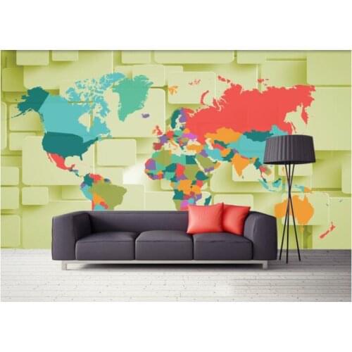 3d wallpaper custom mural non-woven wall sticker 3 d mural wallpaper world map TV setting wall photo wallpaper for walls 3d