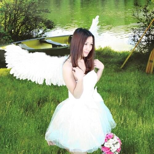 Overall length 100cm angel wings,white wings catwalk platform prop ,dancing decoration gift h1120