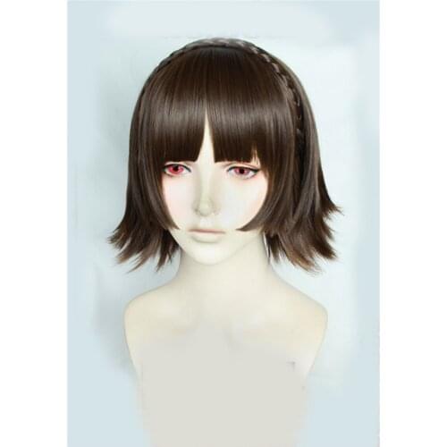 Anime Persona 5 Wig Makoto Niijima Heat Resistant Synthetic Hair Halloween Party Cosplay Prop Decor for women Girl 1pcs