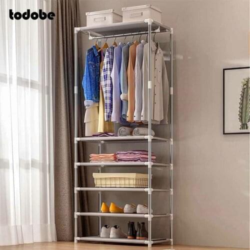 Simple Multifunctional Coat Rack Detachable Shoes Stand Clothing Organizer Rack Bedroom Wardrobe Closet Floored Clothes Hanger