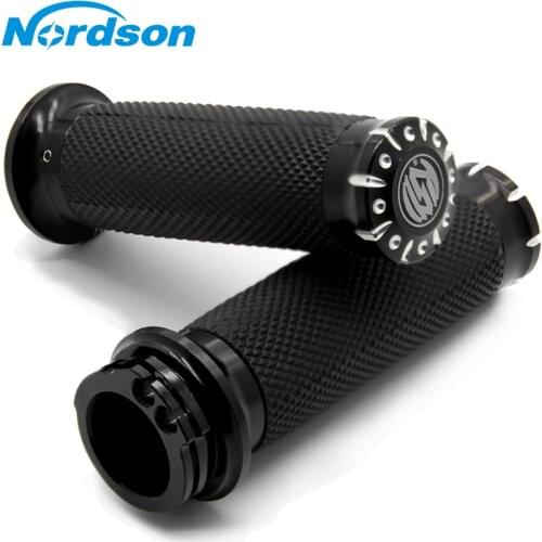 Nordson 25MM Motorcycle Handlebar Grips CNC Handle Bar Grips For Harley Sportster Cruiser Bobber Chopper Custom