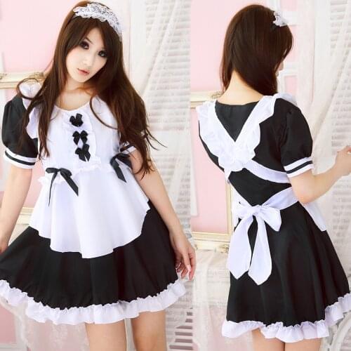 Sexy Pink Maid Princess Lolita Dress Cosplay Costumes