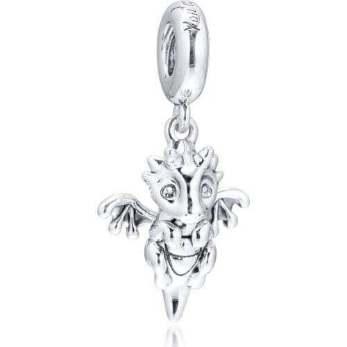 GPY You Are Magic Dragon Charms 925 Original Fit Pandora Bracelet Sterling Silver Charm Beads for Jewelry Making Jewellery