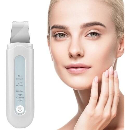 Skin Scrubber Blackhead Removal Ion Vibration Acne Exfoliating Peeling Spatula Ultrasonic Deep Face Cleaning Pore Cleaner Tool