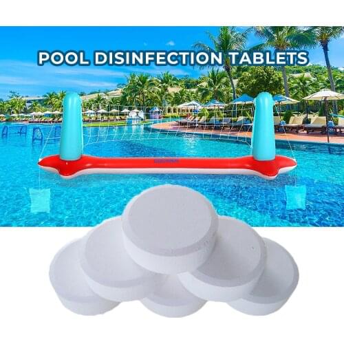 50Pcs Chlorine Tablets Swimming Pool Clarifier Instant Disinfection for Swimming Pool Tub Spa Swimming Pool Water Purification