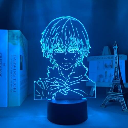 Tokyo Ghoul Ken Kaneki 3d Lamp for Bedroom Decor Nightlight Cool Birthday Gift Acrylic Led Night Light Anime Tokyo Ghoul