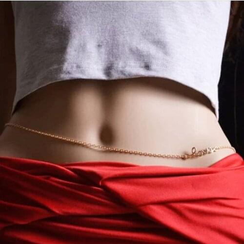 Custom Name Personalized Sexy Beach Belly Waist Chain Jewelry for Women Stainless Steel Body Chain Gold Ketting Best Friend Gift