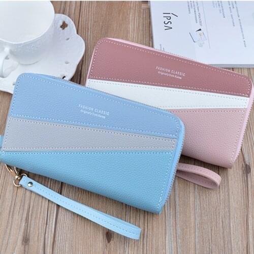 2021Womens Wallet Long Leather Zipper Large Woman Wallet Card Holder Coin Purse Card Wallet Fashion Female Luxury Woman Wallet