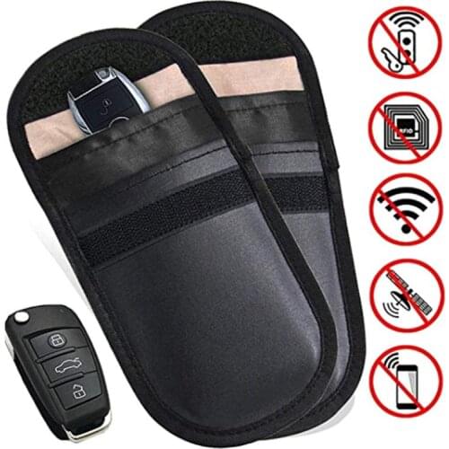 1PC Car Key Signal Blocker Pouch Anti Theft Fob Protector Blocks Bag Shielding Pouch Wallet Case For Privacy Protection