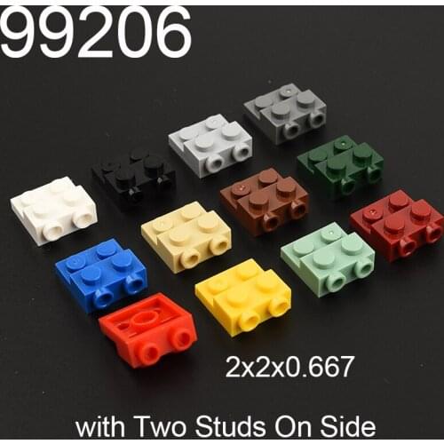 10PCS 99206 Hinge Plate 2x2x0.667 with Two Studs On Side Building block accessories parts MOC DIY Education Build Toys Brick