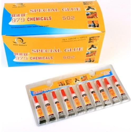 10pcs Instant Strong Super Liquid Glue 502 Leather Wood Rubber Metal Cyanoacrylate Glass Stationery Store Touch Screen Adhesive