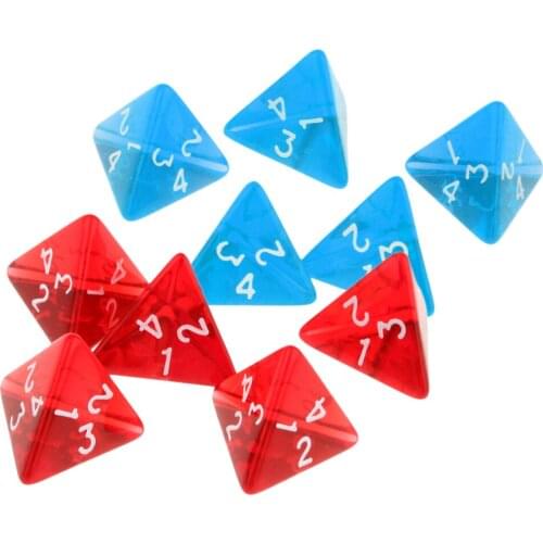 10Pcs Gem Dice Set D4 Digital Dices For Party DND Table Board Game Prop Gift Acrylic Polyhedral Dice Table Board Game Die