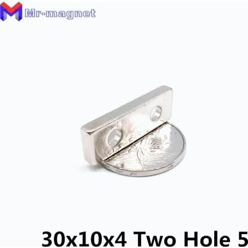 100pcs 30x10x4mm Hole 5mm Countersunk Magnets Super Strong Rare Earth Neodymium Magnet 30x10x4-5 30*10*4-5mm