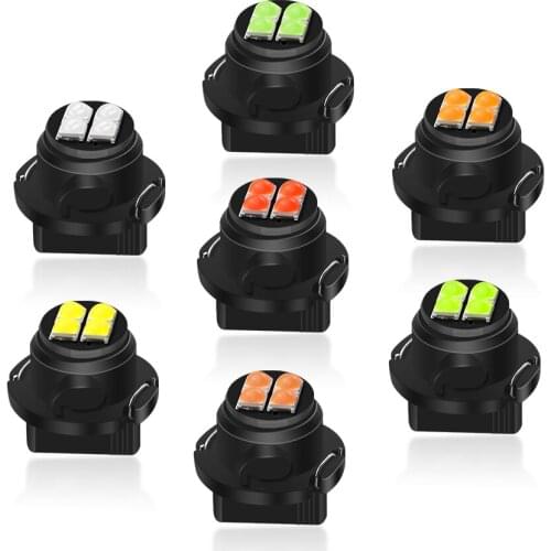 100pcs T6.5 3030 4SMD Car Bulb LED Interior Auto Light Dash board Instrument Lamp White Blue Red Yellow Pink Wholesale 12V