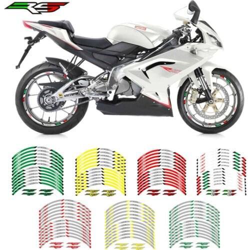 New high quality 12 Pcs Fit Motorcycle Wheel Sticker stripe Reflective Rim For Aprilia RS