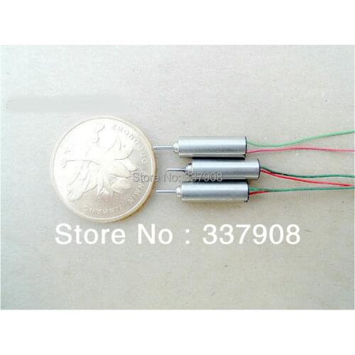 20pcs/lot 4*12mm High Magnetic Coreless Motor 3.7V/0.05A/63000RPM For Remote Control Aircraft/Helicopter Tail Motor