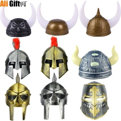 2021 Halloween Ball Supplies Horn Hats Pirates Viking Hats Samurai Hats Soldier Helmets Halloween Decoration Performance Props