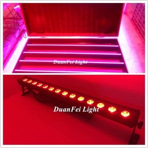 4PCS+Flightcase) Outdoor Led Fixtures Dmx Pixel Bar 14x30W Rgb Cob Wall Wash Light IP65