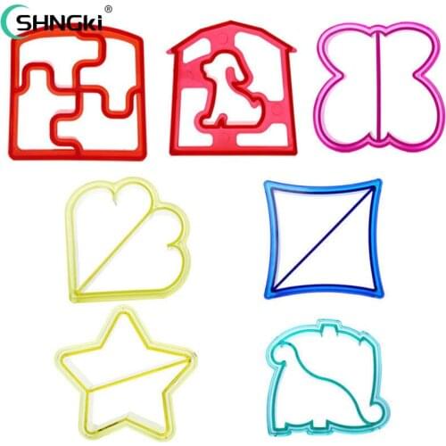 9 Shaps Sandwich Cutter Cake Toast Mold Dinosaur Dog Butterfly Shape Animal Shapes for Kids Bento Lunch Cookie Bread Presses Set