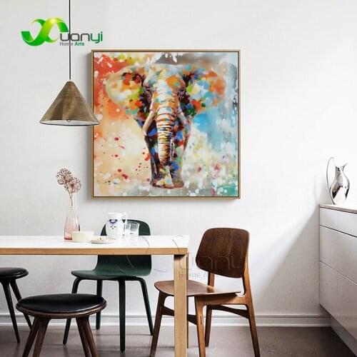Abstract Elephant Canvas Painting Nordic Animal Elephant Modular Wall Art Picture For Kids Decoraction Print And Poster Unframed