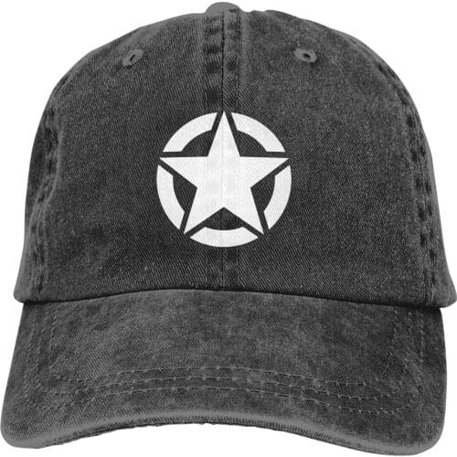 Us Army Military Star Ww2 Vinyl Sticker Baseball Cap cowboy hat Peaked cap Cowboy Bebop Hats Men and women hats